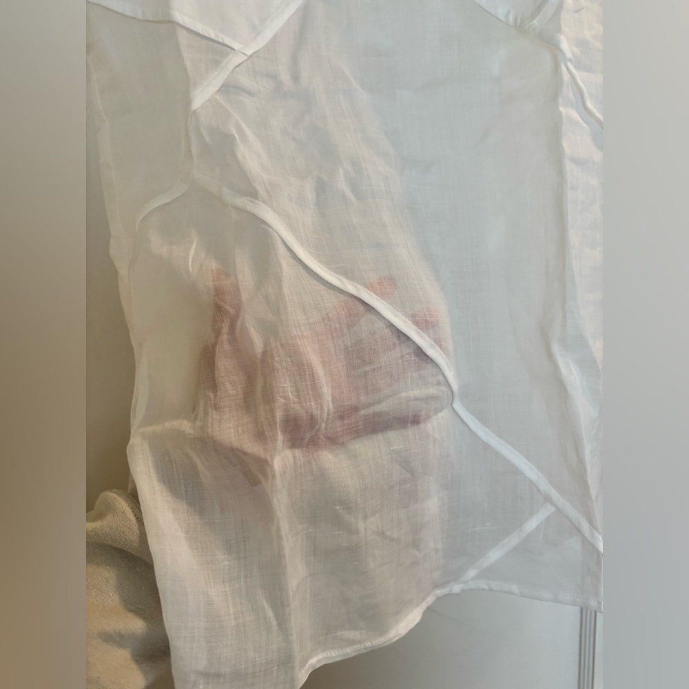 Brand New Never Worn DISSH White Ramie V-Neck Top - Picture 4 of 12